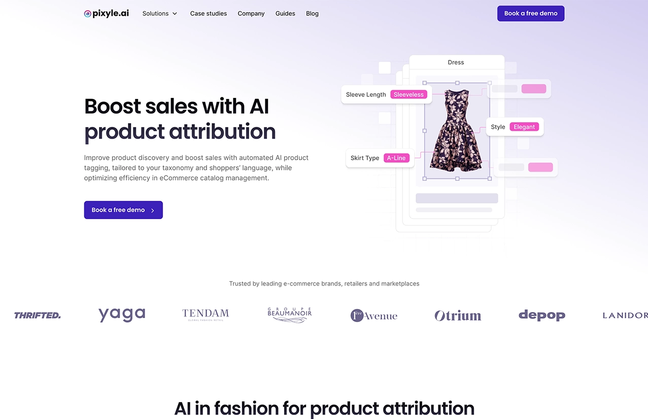 Collaborative website design for an AI-powered tagging platform.